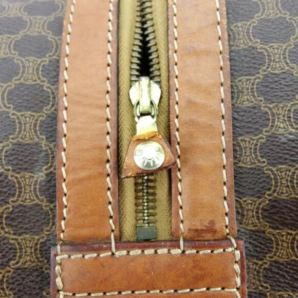 CELINE Boston bag macadam PVC ?~ leather Authentic - Picture 6 of 9